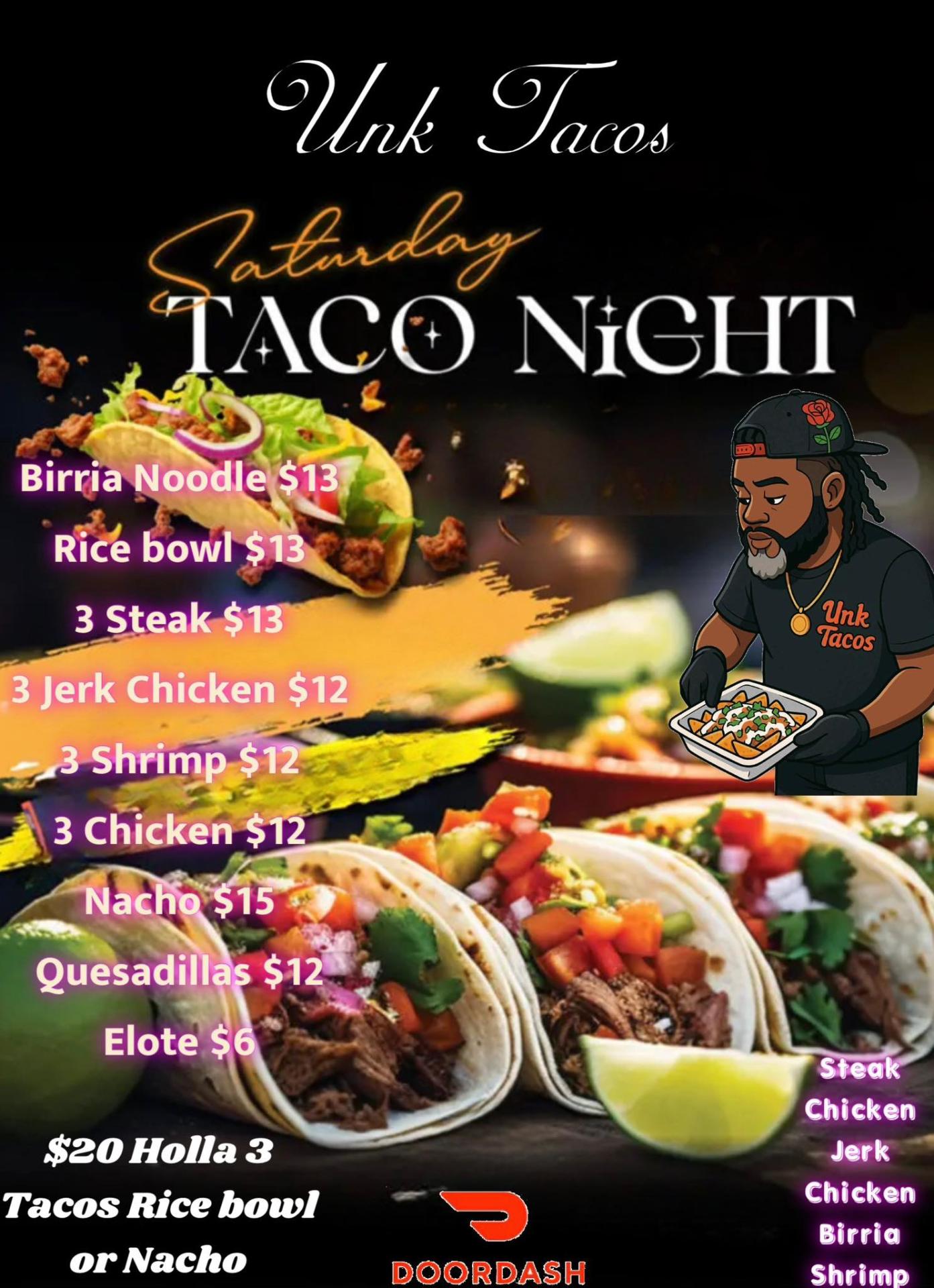 SATURDAY TACO NIGHT